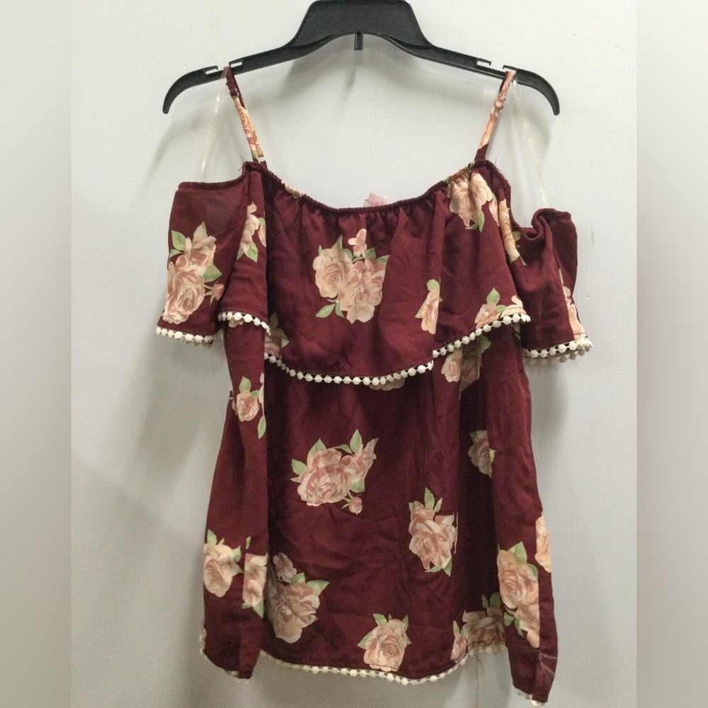Floral Burgundy Blouse